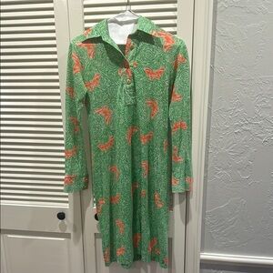The Lily Lily Pulitzer vintage 70s dress with Orange Butterfly Print